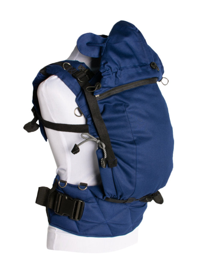 Monkey Mum® Leichte Kapuze für die Trage Carrie - Marineblau