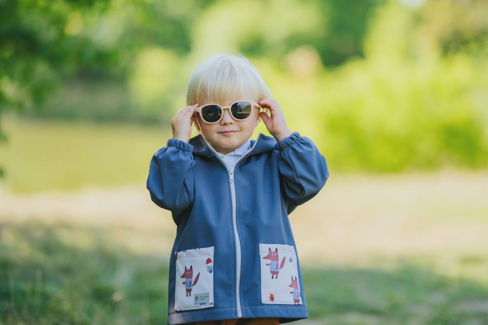 Kinder-Softshelljacke mit Membran Monkey Mum® - Geheimnisvoller Ausflug mit dem Fuchs