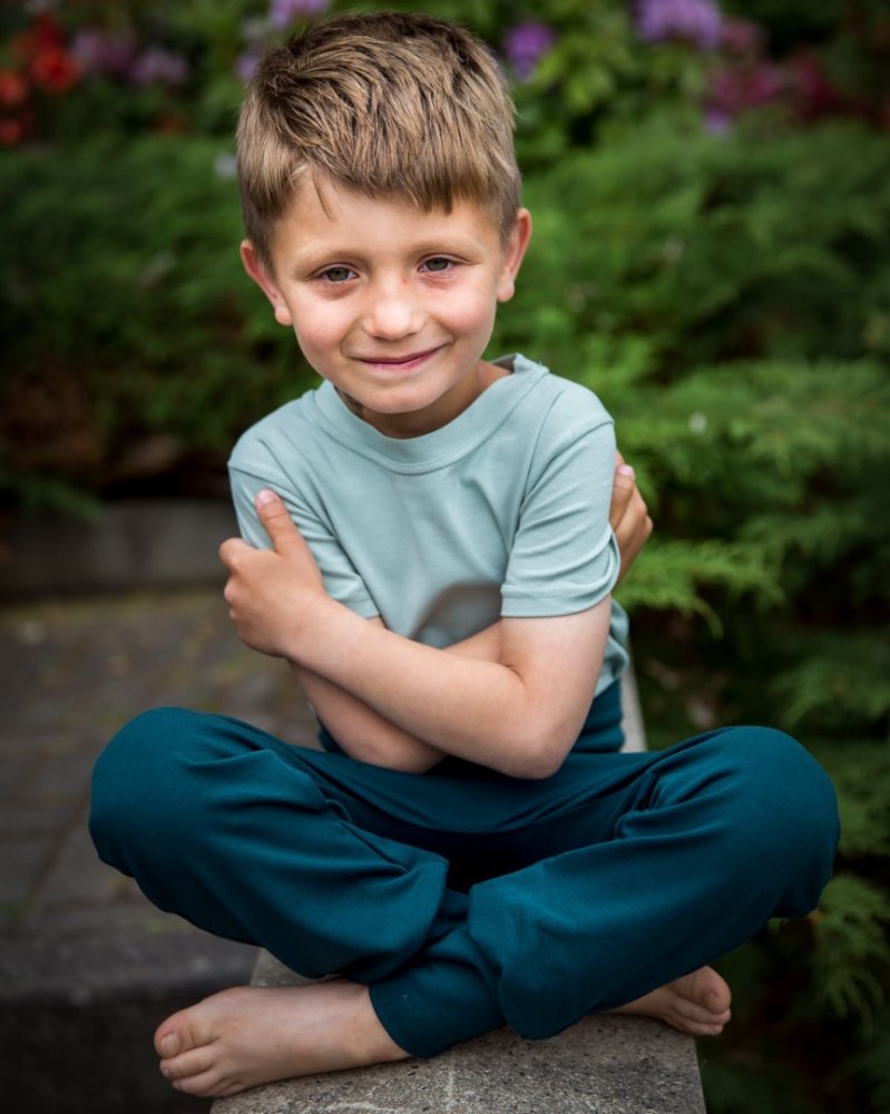Kinder-Baggy-Sweatpants, LIGHT, flaschengrün