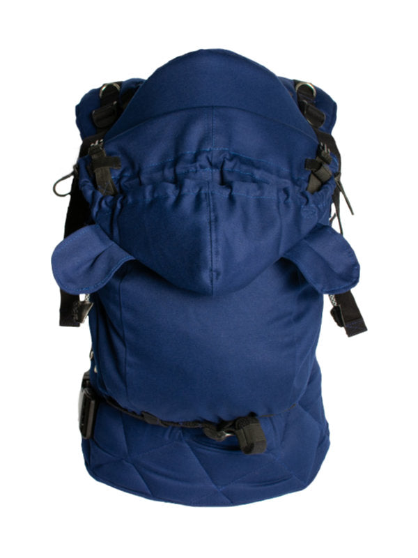 Monkey Mum® Leichte Kapuze für die Trage Carrie - Marineblau