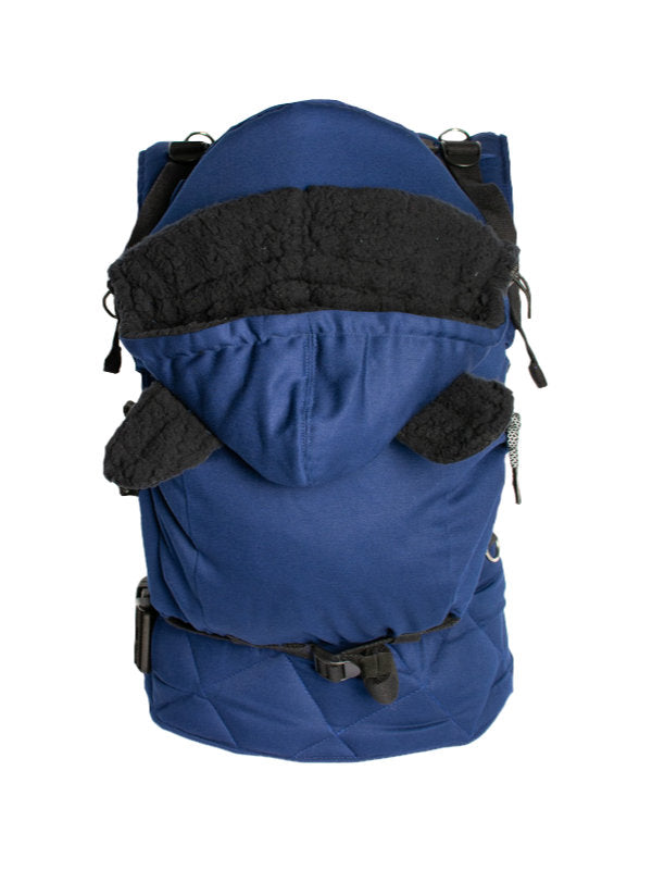 Monkey Mum® Gefütterte Kapuze für die Trage Carrie - Marineblau
