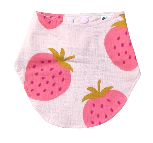 Musselin-Lätzchen Monkey Mum® - Erdbeere