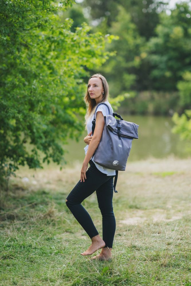 Monkey Mum® Integrierter Twill-Rucksack für die Trage Carrie - Frische Brise