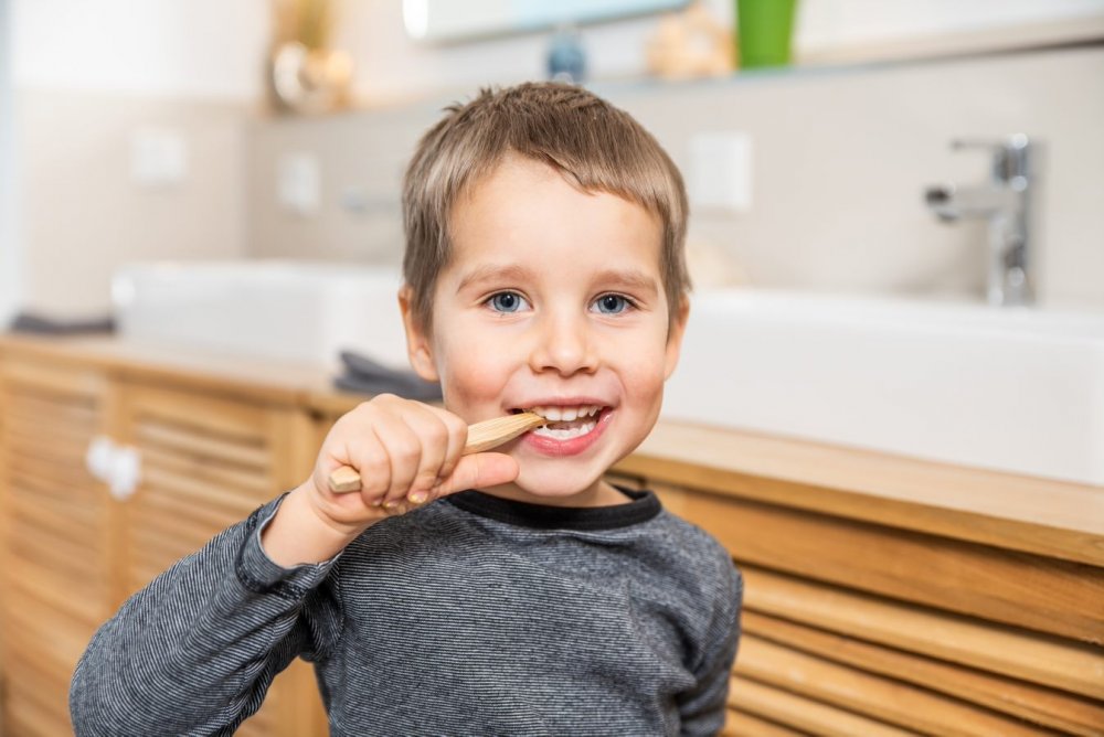 Bambuszahnbürste für Kinder Medium Soft - 4 Stück