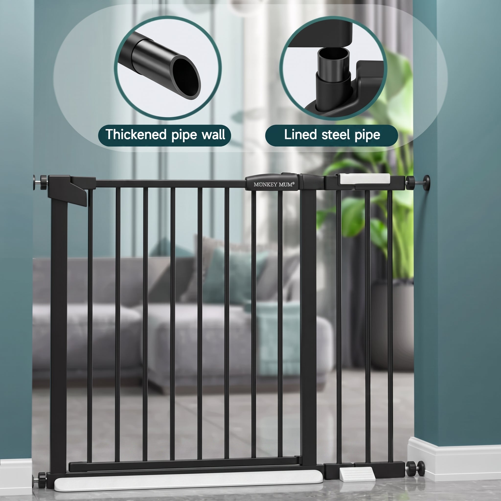 Sicherheitsgitter Monkey Mum® – Schwarz