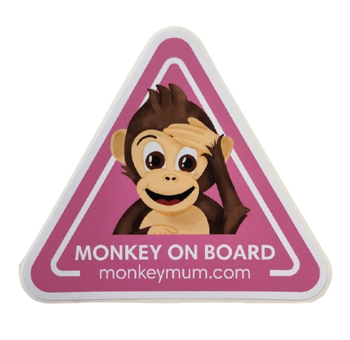 Autoaufkleber Monkey Mum® - Rosa