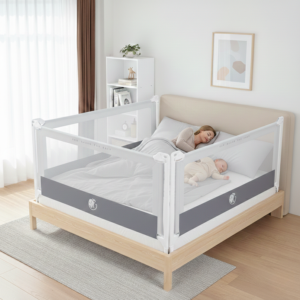 Bettbarriere Monkey Mum® Popular - hellgrau