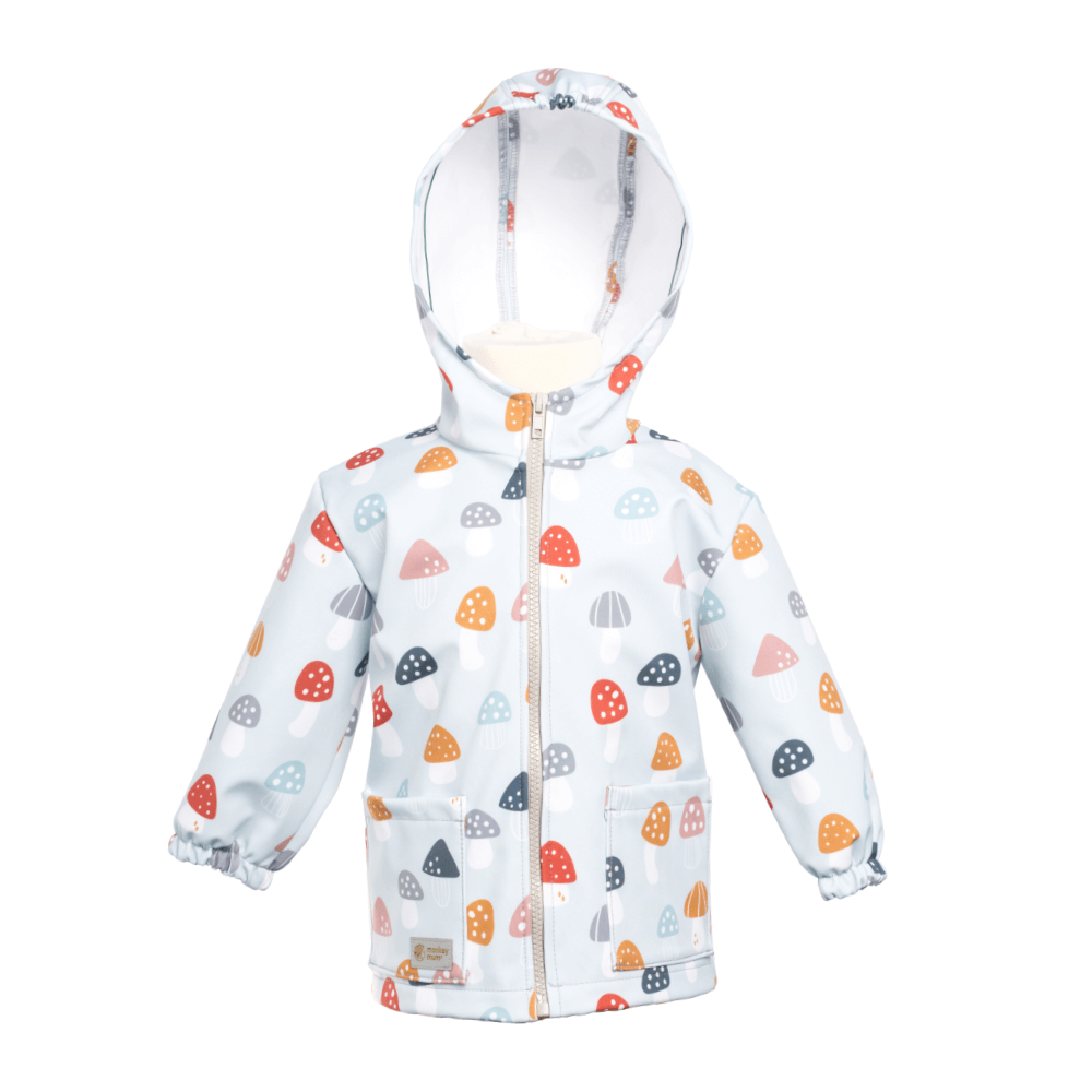 Kinder-Softshelljacke mit Membran Monkey Mum® - Bunte Fliegenpilze