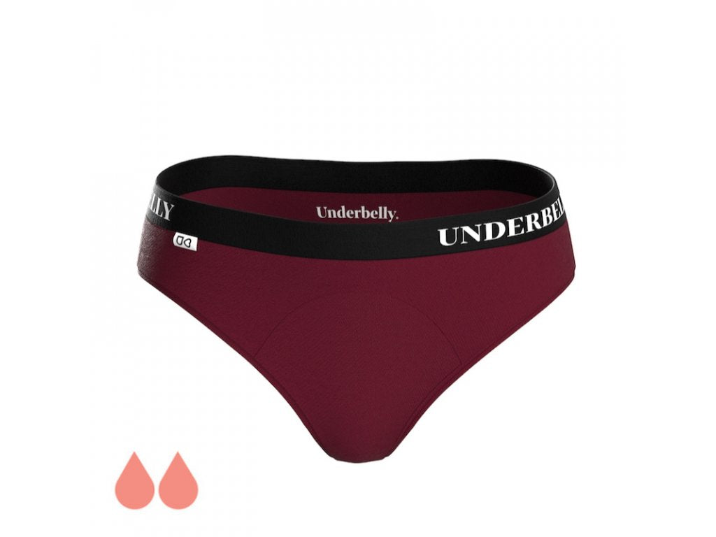 Menstruationshöschen Underbelly univers, Schwächere Menstruation – Burgund