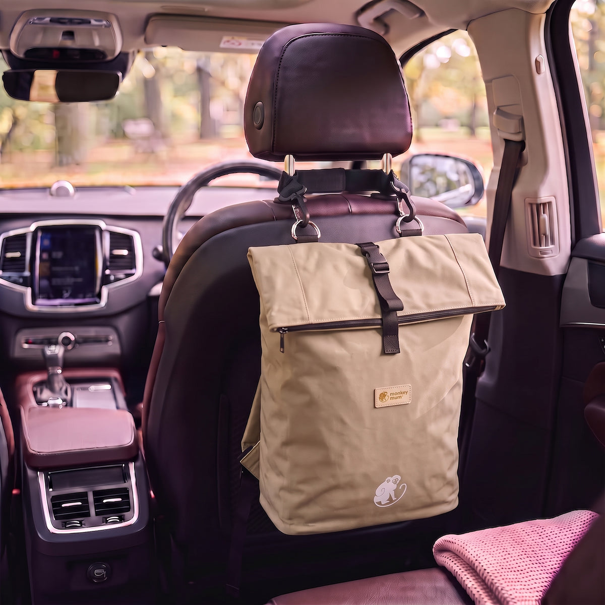 Monkey Mum® Köper-Rucksack für den Kinderwagen – Wüstensand
