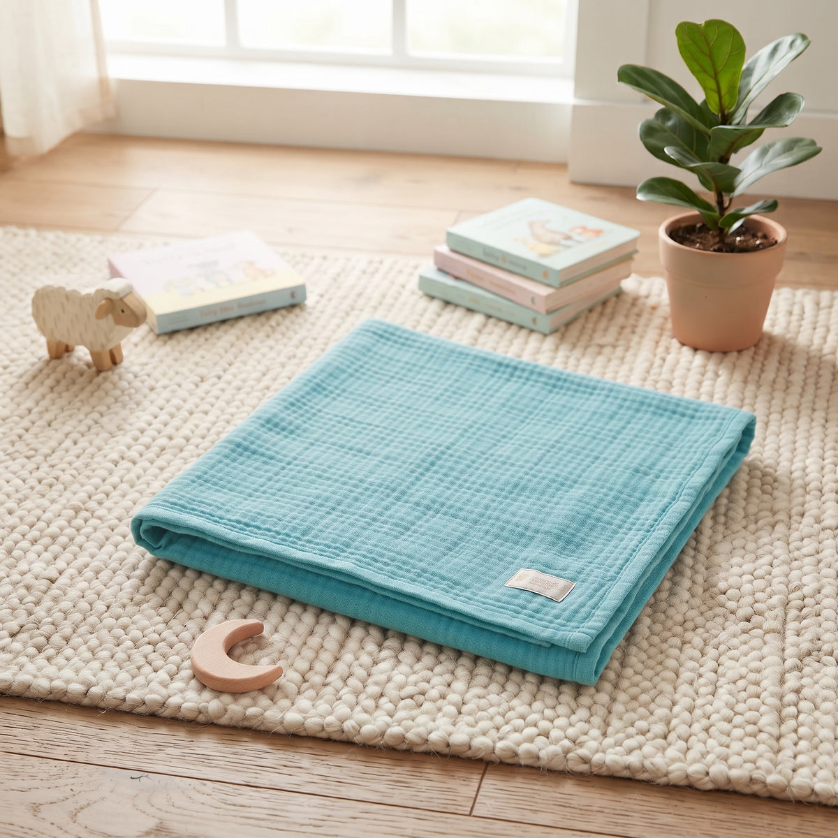 Musselin-Windel Monkey Mum® - Mint