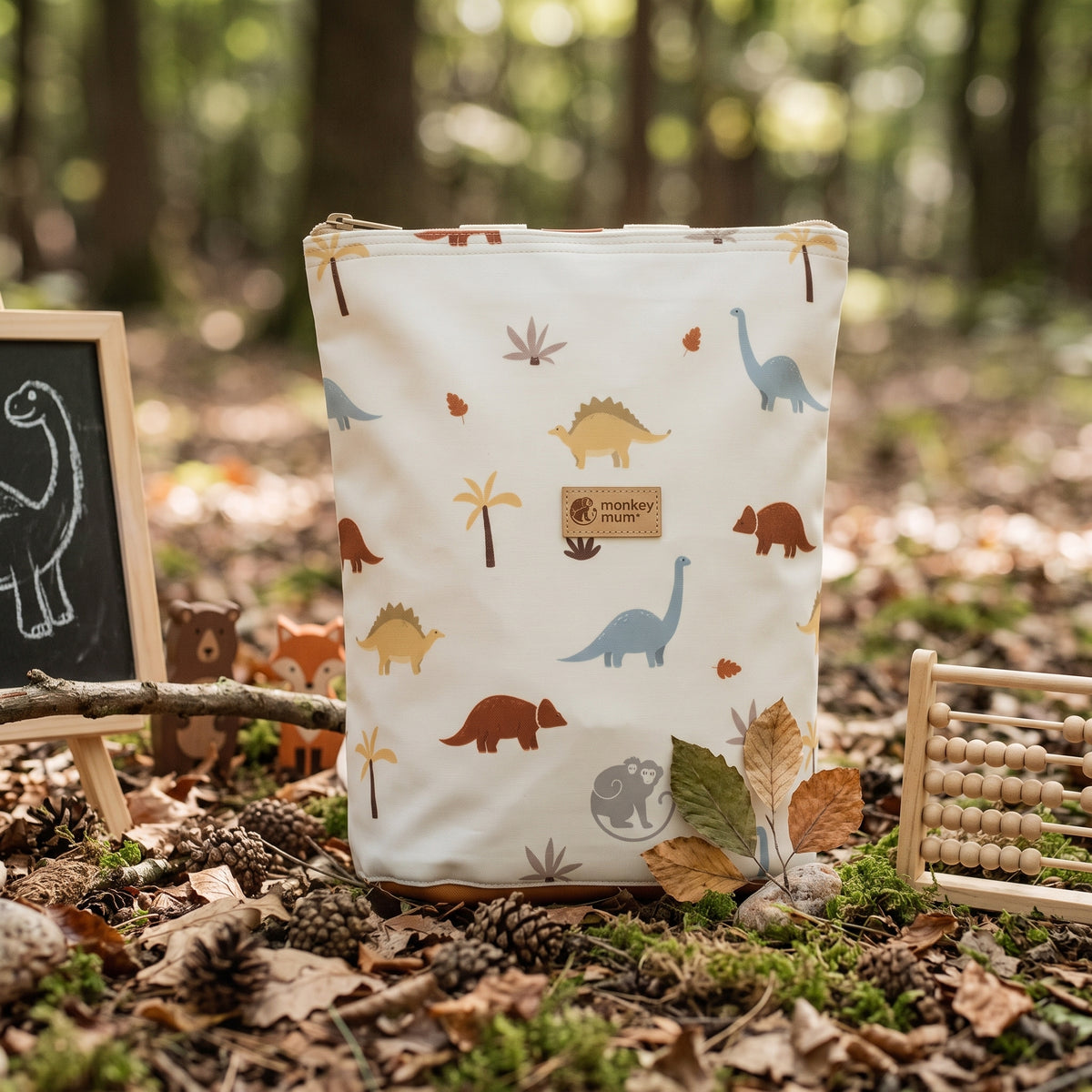 Kinder-Softshell-Rucksack Monkey Mum® - Dinosauriergeschichte