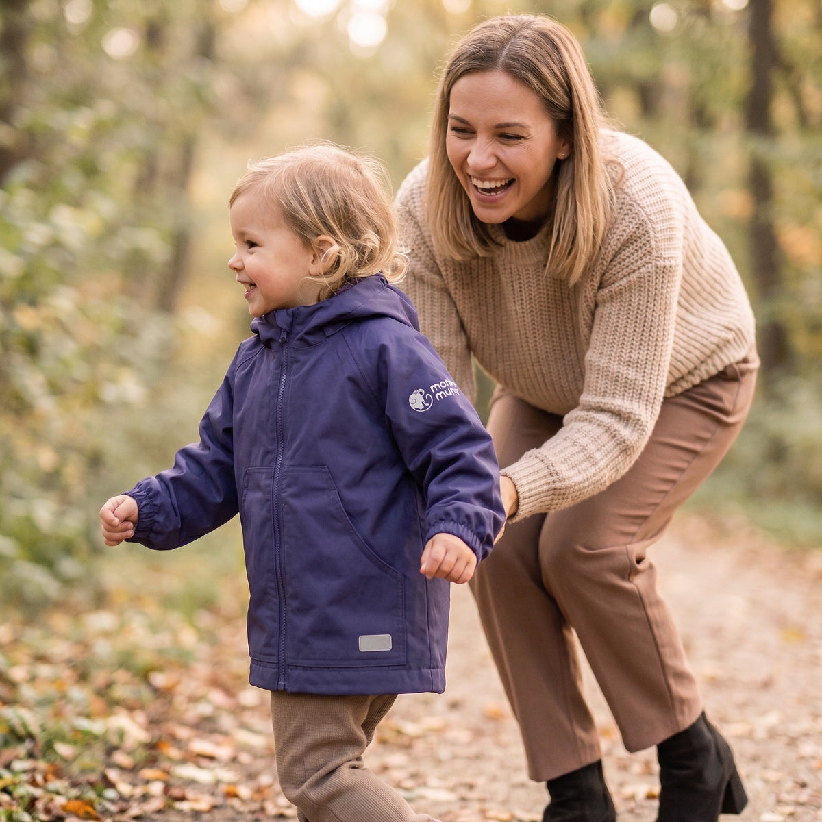Monkey Mum® Windjacke mit Raglanärmeln - Dunkelviolett