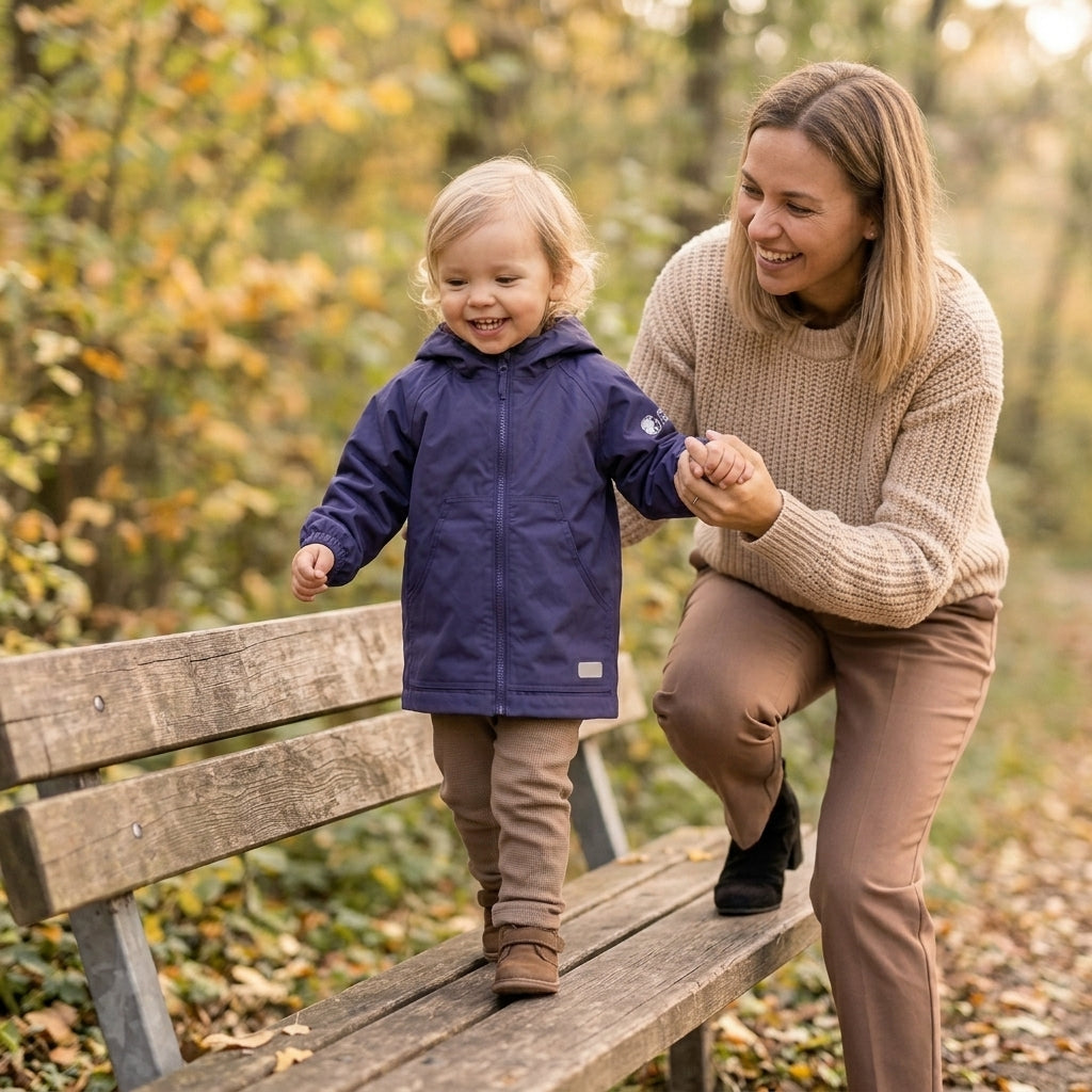 Monkey Mum® Windjacke mit Raglanärmeln - Dunkelviolett