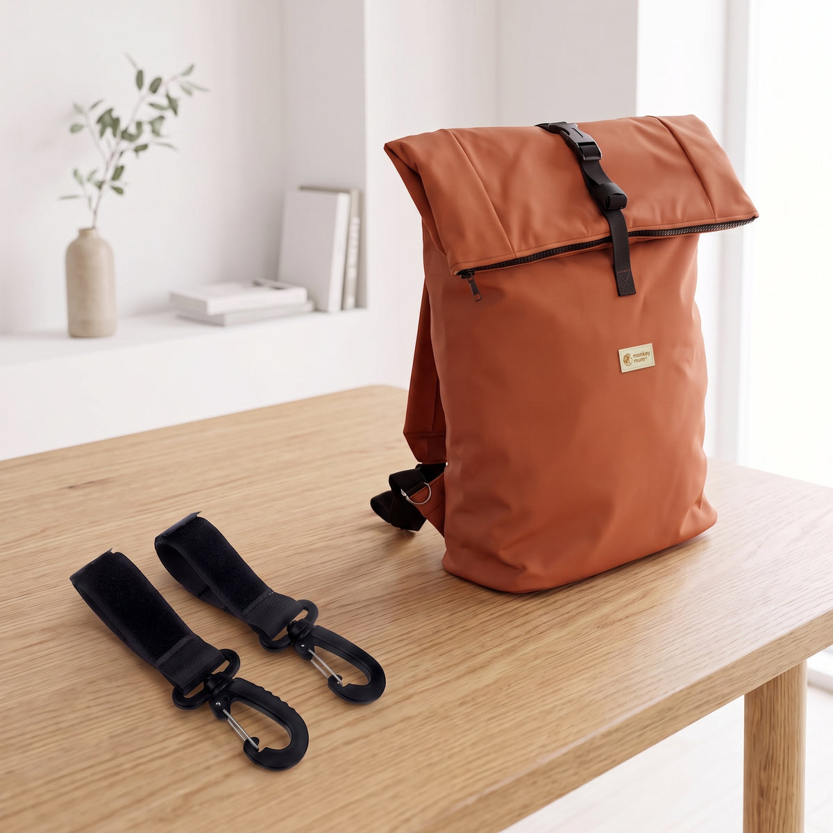 Monkey Mum® Softshell-Rucksack für den Kinderwagen – Herbstlaub