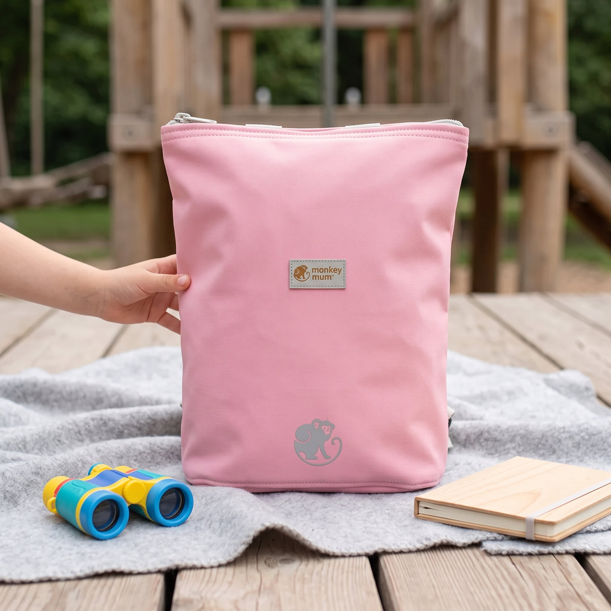 Kinder-Softshell-Rucksack Monkey Mum® - Zuckerwatte