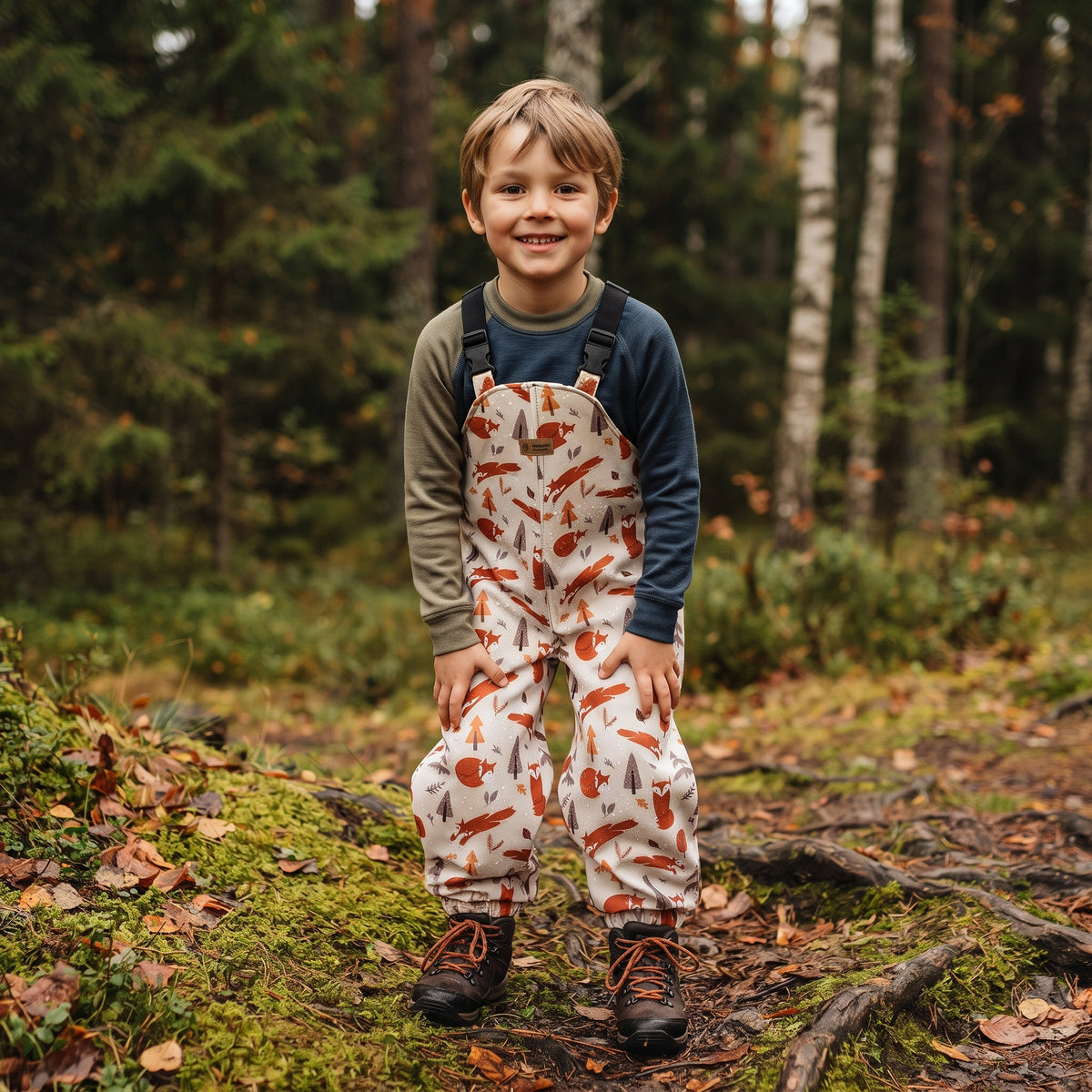 Monkey Mum® Softshell-Latzhose mit Membran - Fuchsspiele