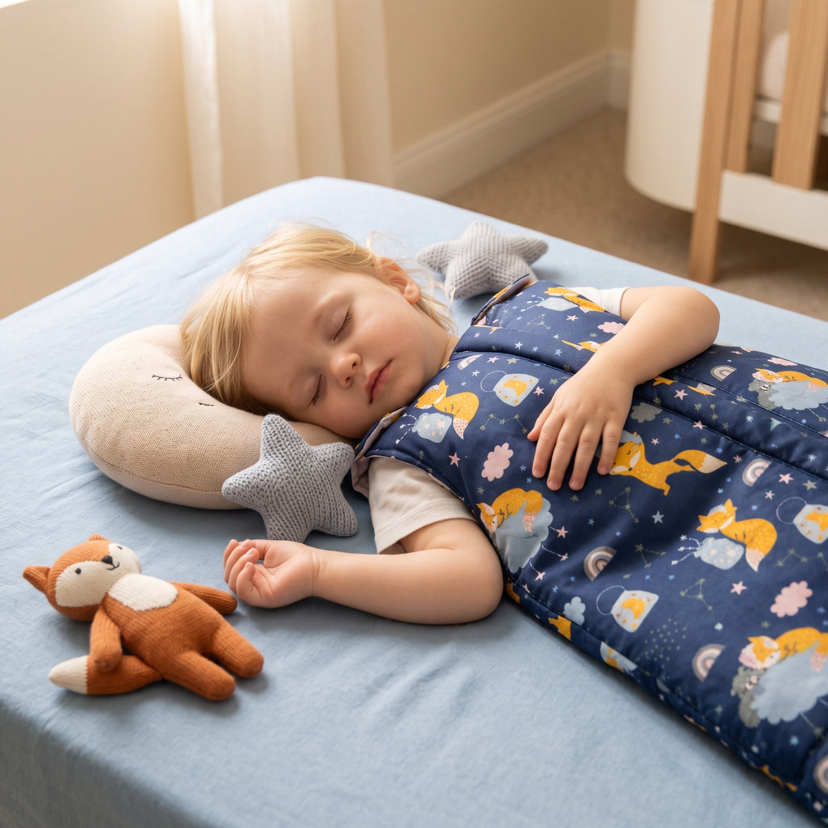 Winter-Mitschlafsack Monkey Mum® 0 - 4 Jahre - Set - Träumen mit dem Fuchs