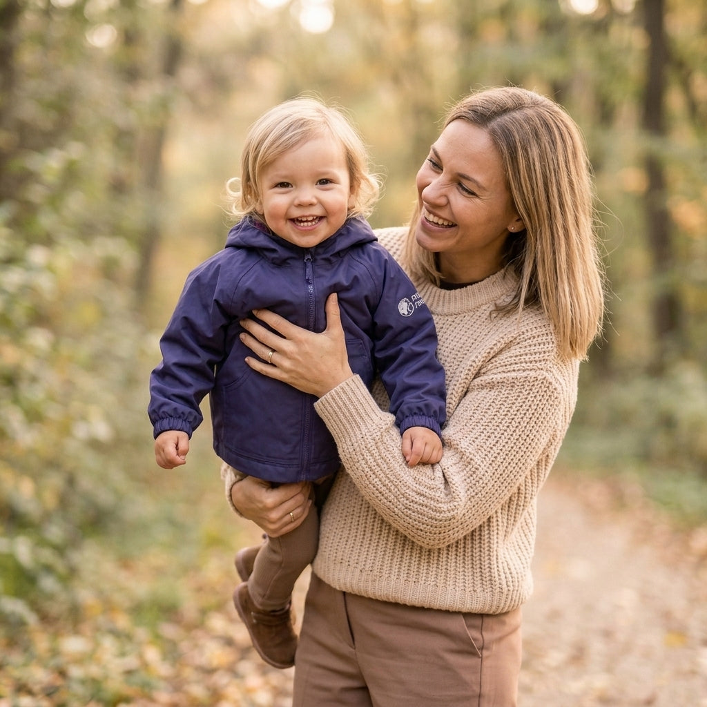 Monkey Mum® Windjacke mit Raglanärmeln - Dunkelviolett