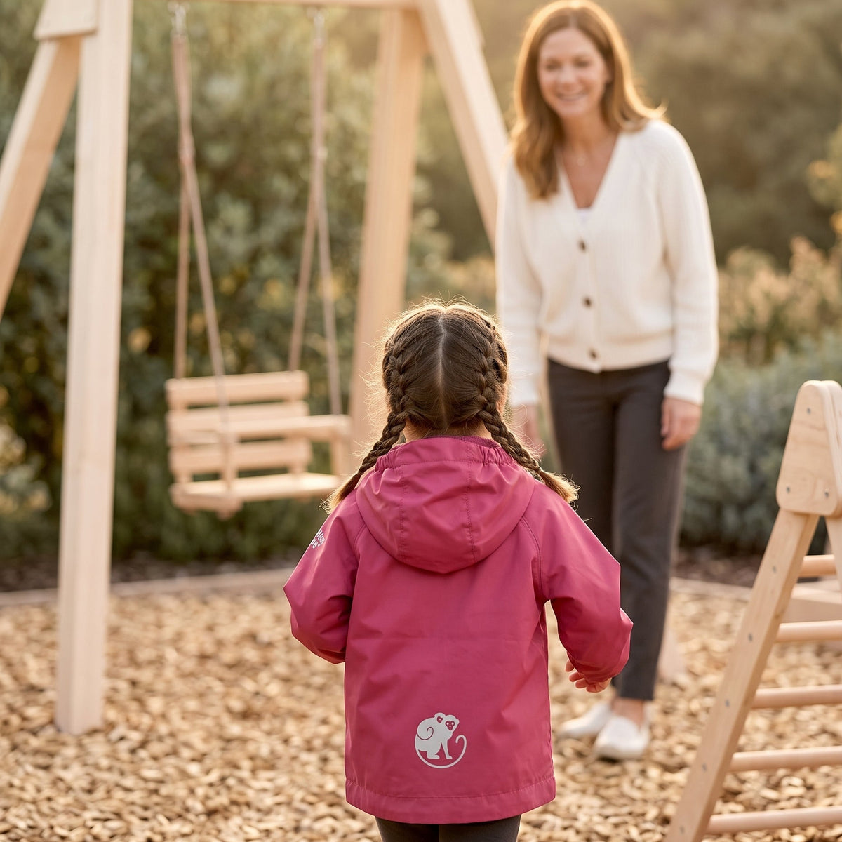 Monkey Mum® Windjacke mit Raglanärmeln - Weinrot