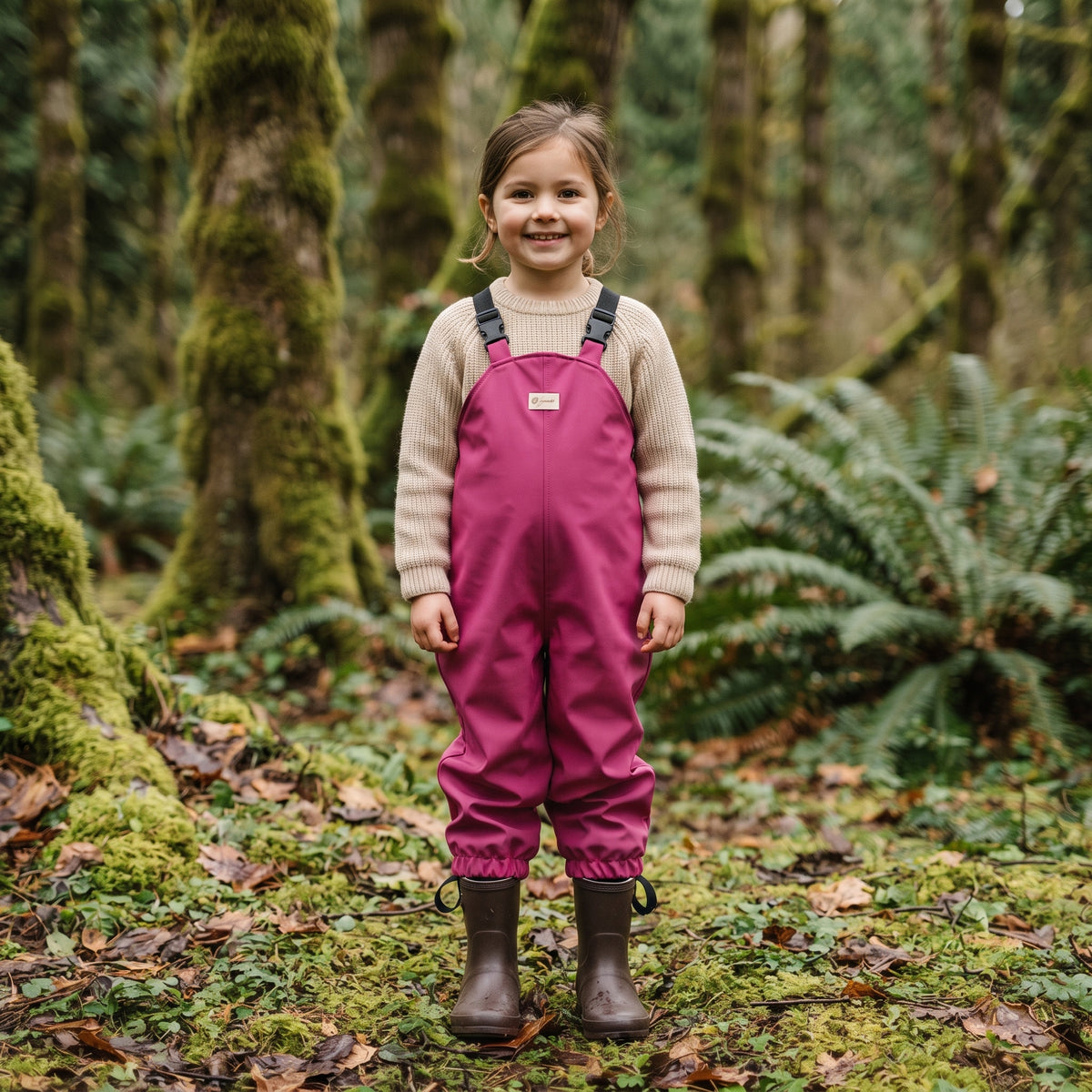 Monkey Mum® Softshell-Latzhose mit Membran - Saftige Himbeere
