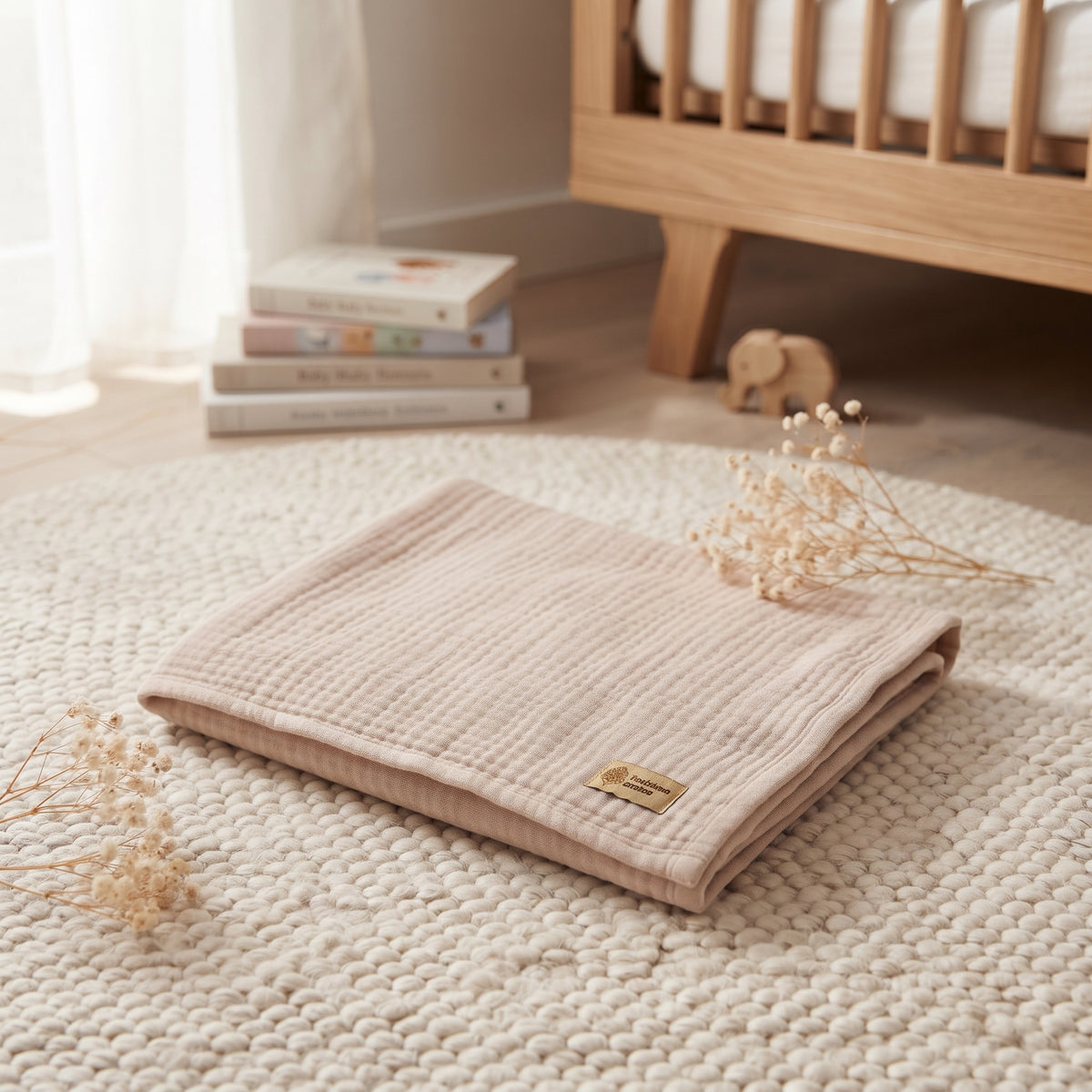 Musselin-Windel Monkey Mum® - Beige