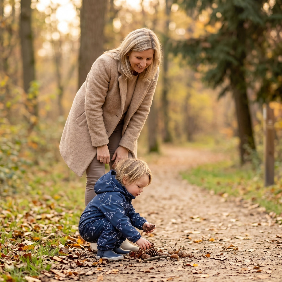 Monkey Mum® Softshell-Overall mit Membran – Dinosauriersternbilder - Gr. 98/104, 110/116