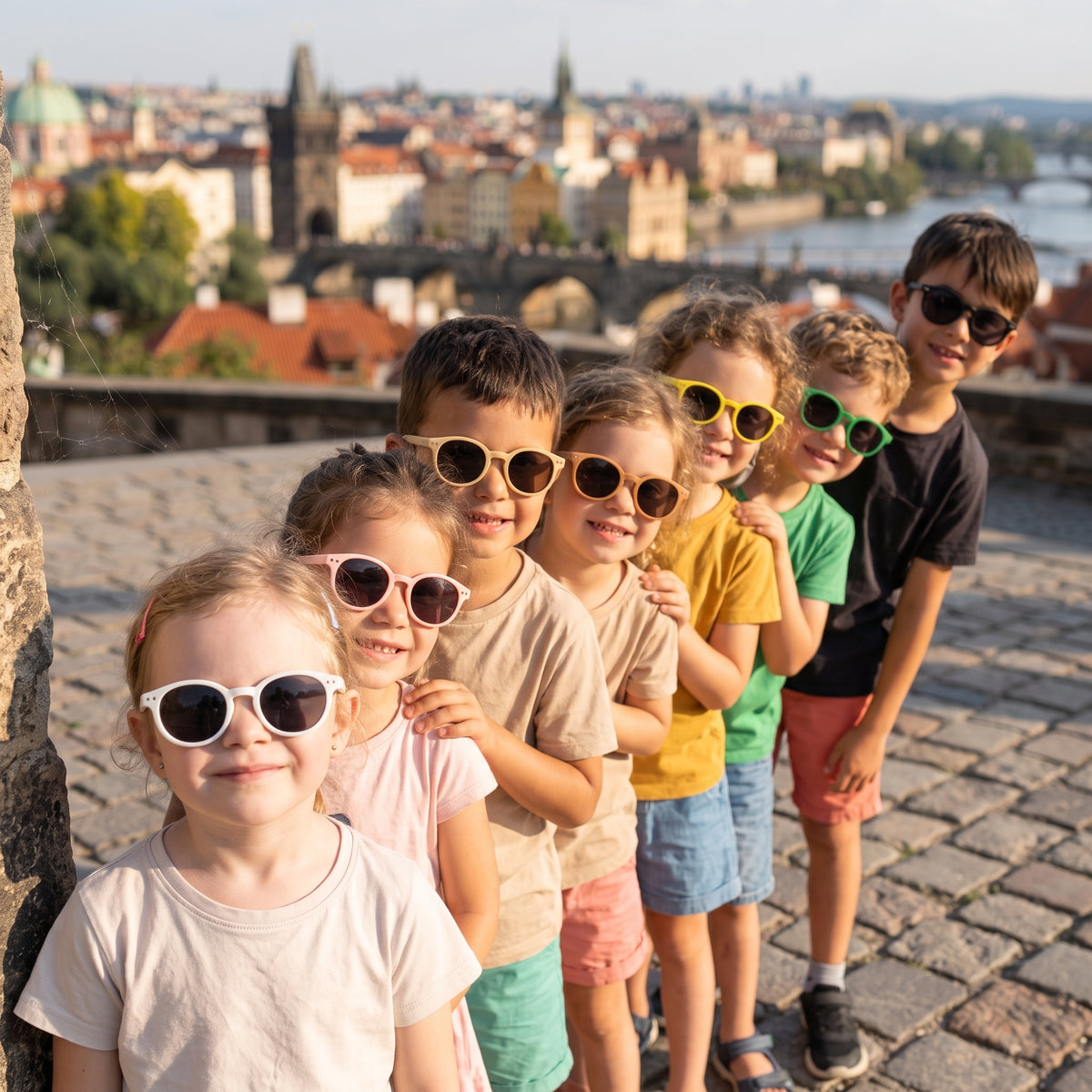 Kinder-Sonnenbrille Monkey Mum® - Hundeblick - in mehreren Farben