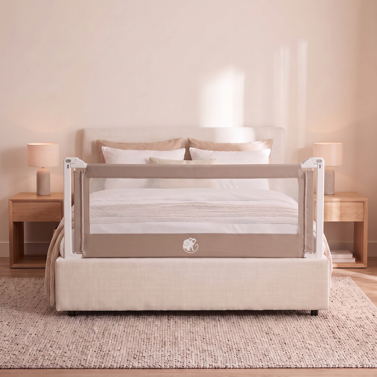 Bezug für das Monkey Mum® Popular Bettgitter – Dunkelgrau