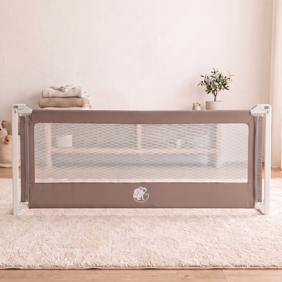 Bezug für das Monkey Mum® Popular Bettgitter – Dunkelgrau