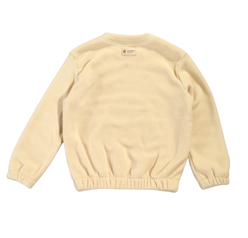 Fleece-Pullover von Monkey Mum® zum Überziehen - Beige
