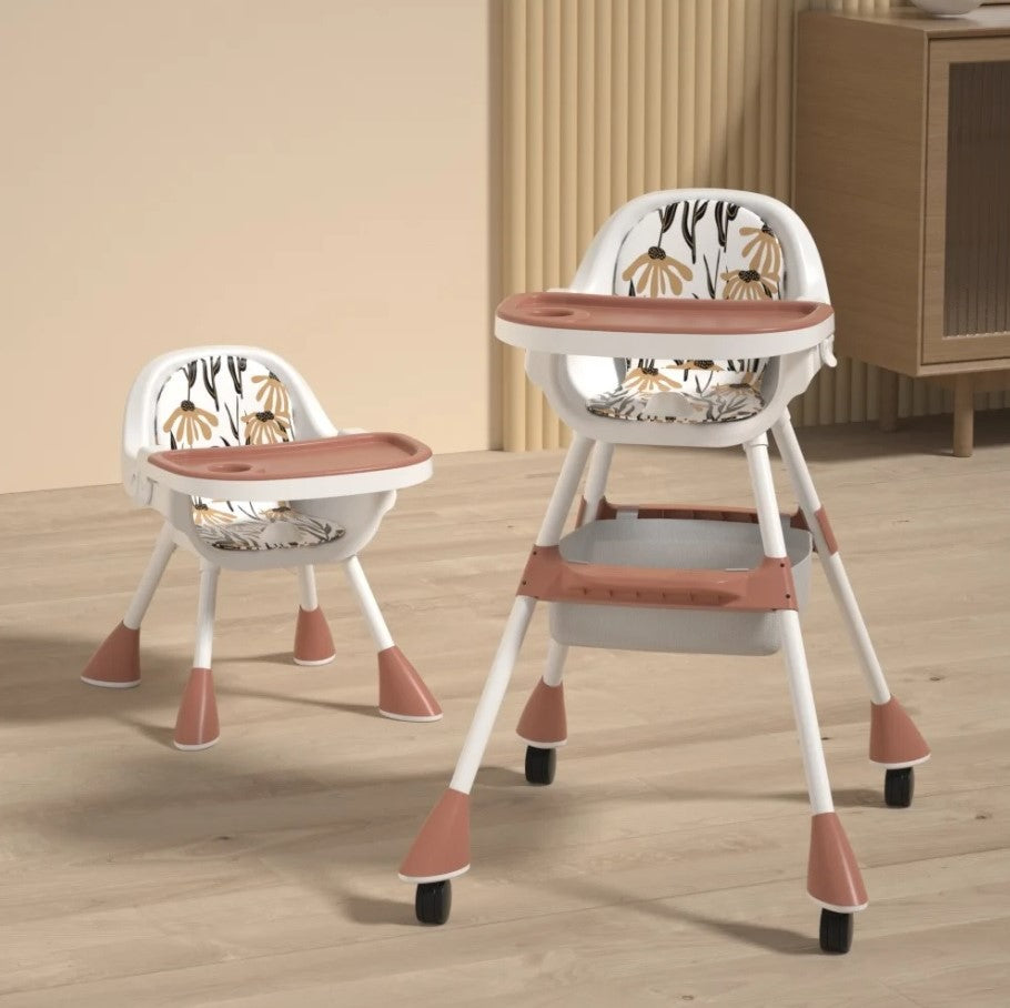 Kinderhochstuhl 2-in-1 Simple - Coffee Red