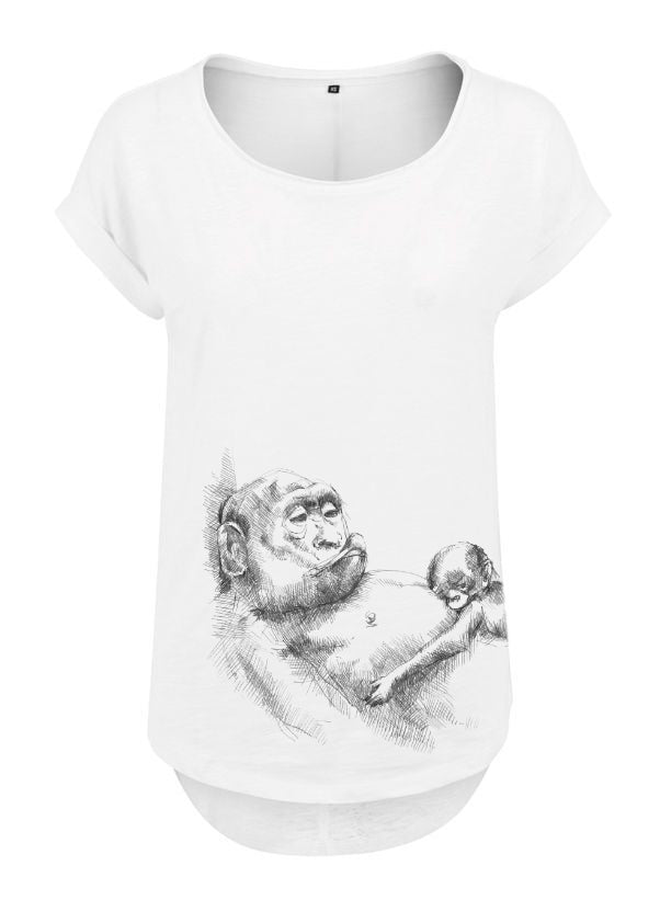 Still-T-Shirt Monkey Mum® weiß - Äffchen