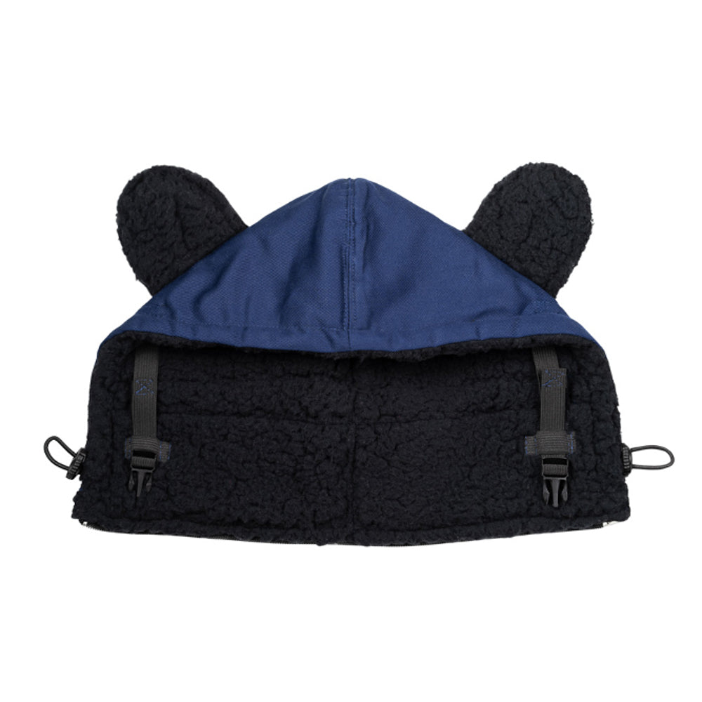 Monkey Mum® Gefütterte Kapuze für die Trage Carrie - Marineblau