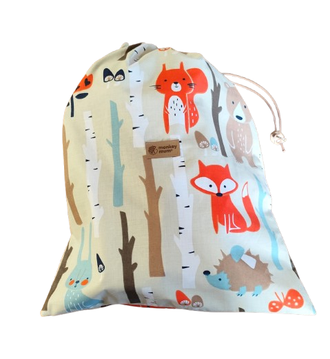 Stoffbeutel Monkey Mum® - Tiere im Wald
