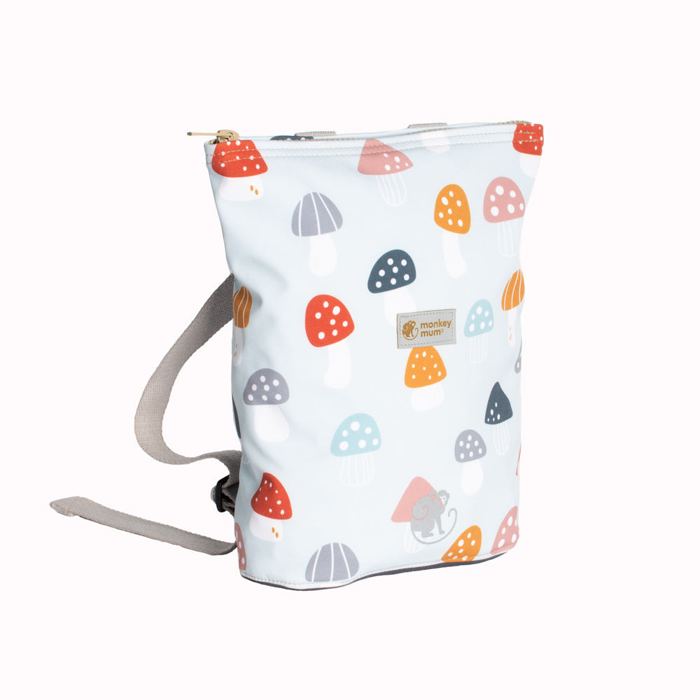 Kinder-Softshell-Rucksack Monkey Mum® - Bunte Fliegenpilze