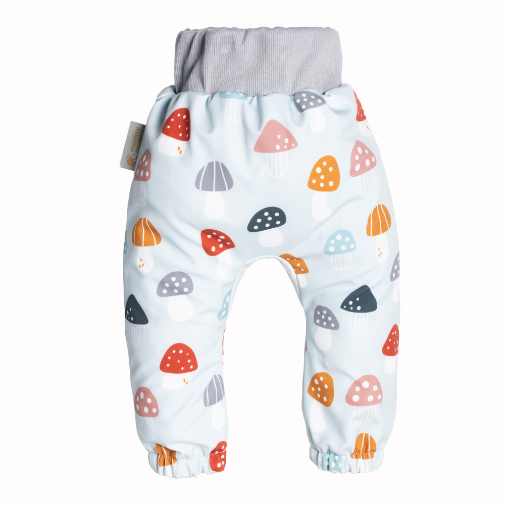 Kinder-Softshellhose mit Membran Monkey Mum® - Bunte Fliegenpilze