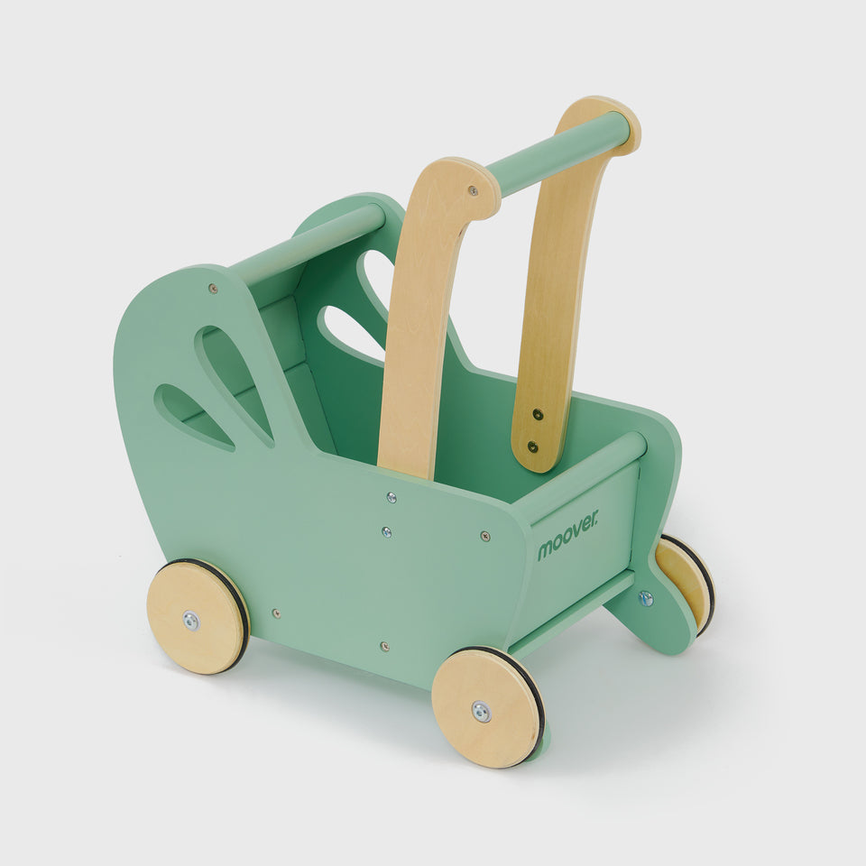Moover Mini-Kinderwagen für Puppen – Grün