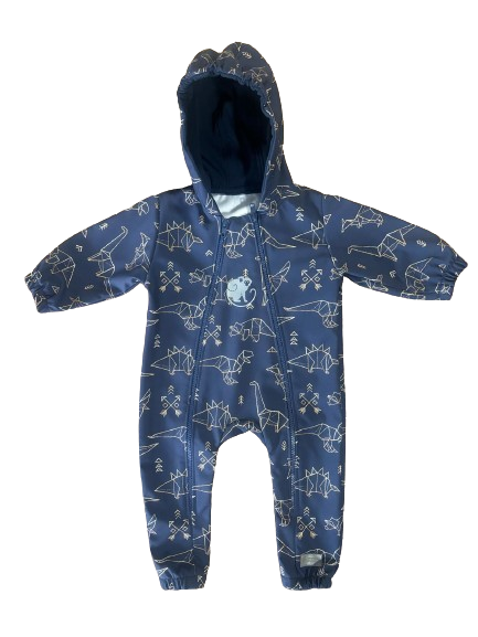 Monkey Mum® Softshell-Overall mit Membran – Dinosauriersternbilder - Gr. 62/68, 74/80