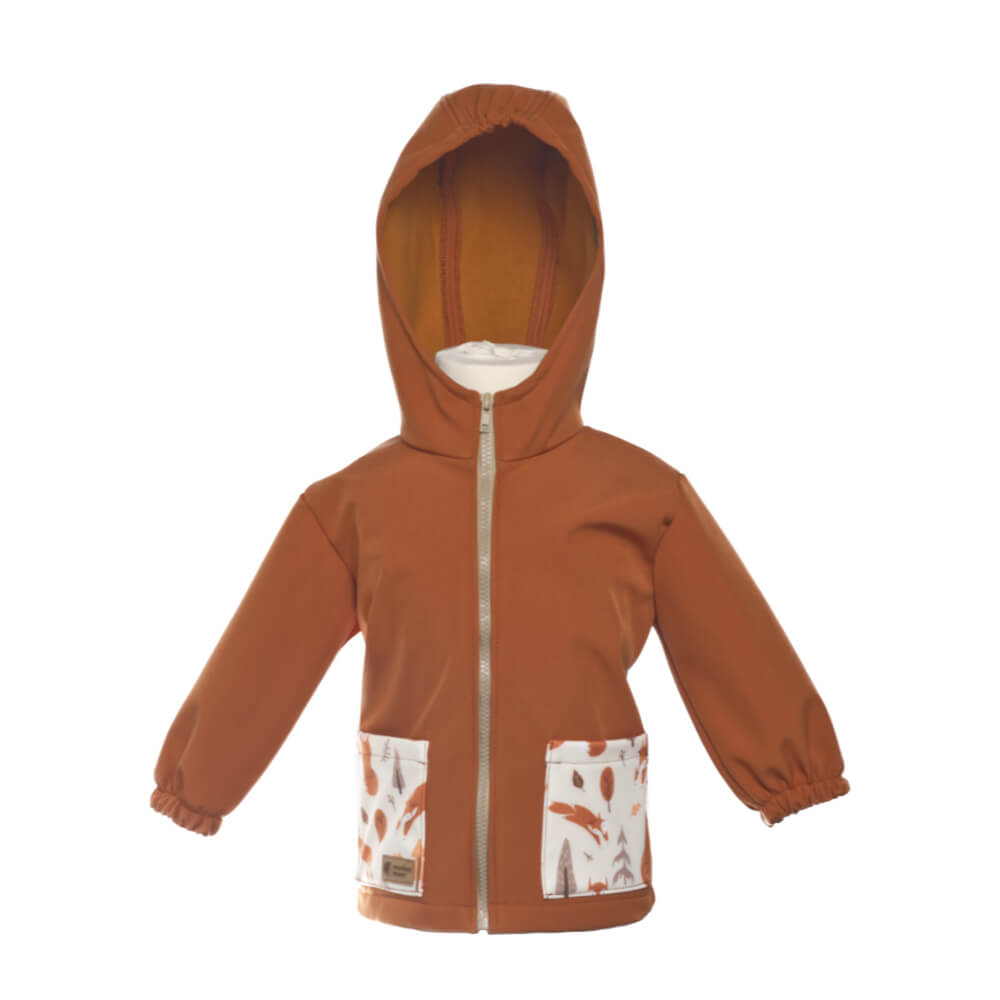 Kinder-Softshelljacke mit Membran Monkey Mum® - Herbstlaub