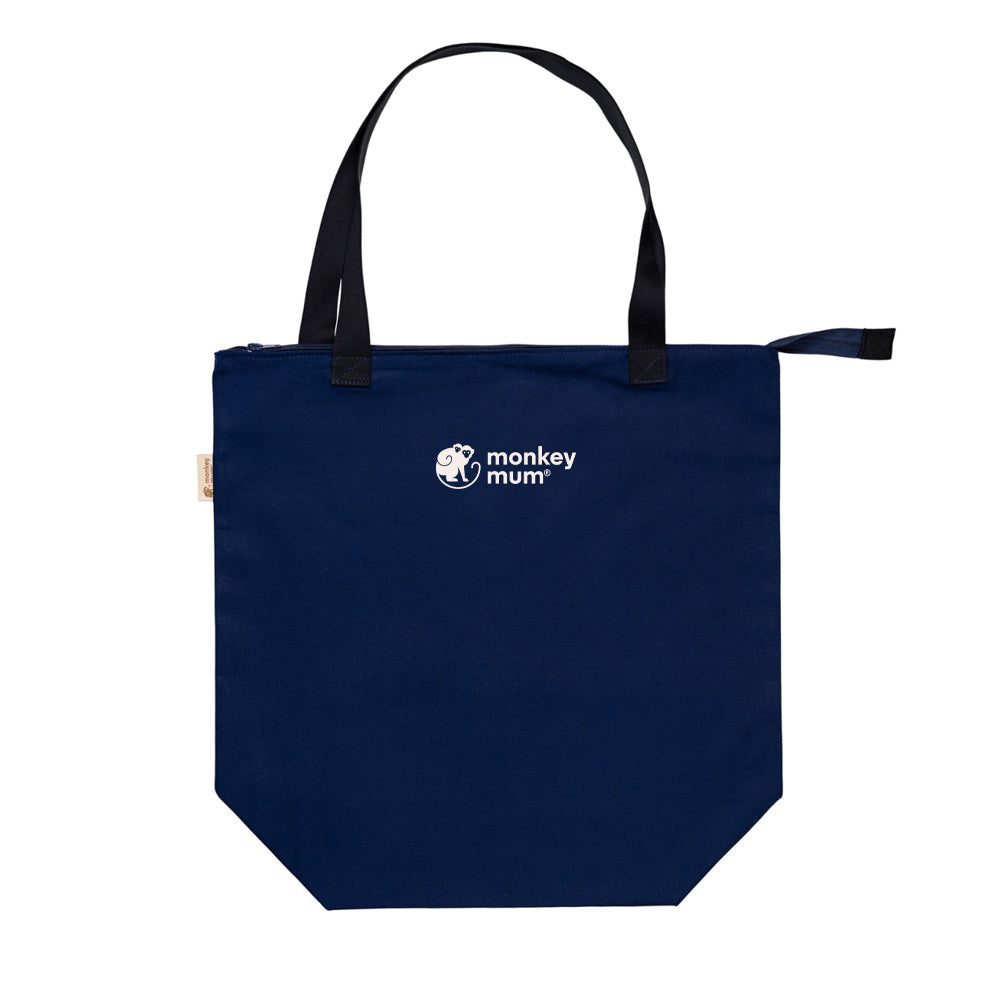 Monkey Mum® Kleine Stofftasche für Zubehör Carrie - Marineblau