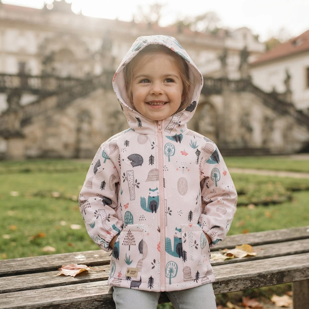 Kinder-Softshelljacke mit Membran Monkey Mum® - Tiere des Tages