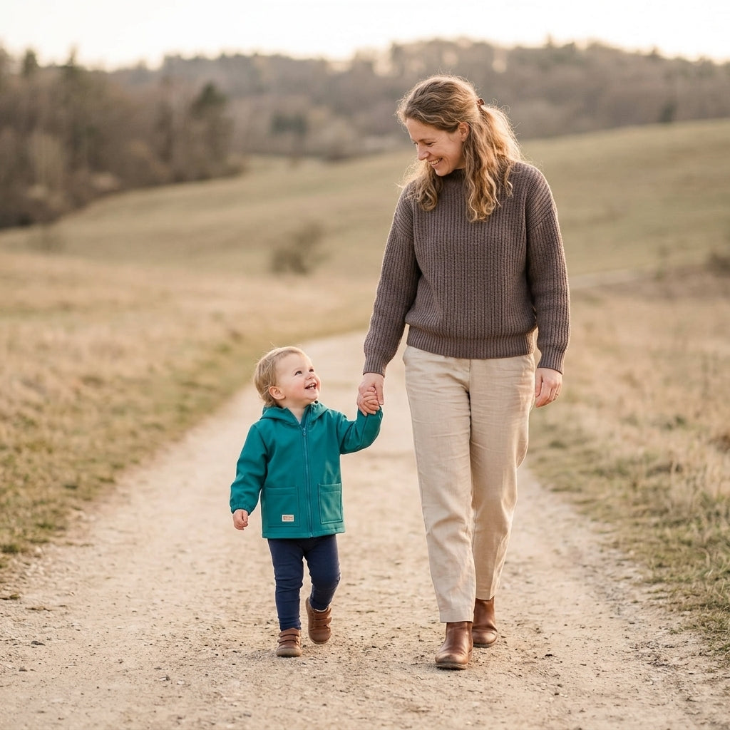 Kinder-Softshelljacke mit Membran Monkey Mum® - Fröhliche Eidechse