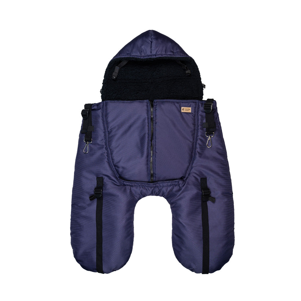 Monkey Mum® Wärmende Tasche aus Raschelstoff mit Teddyfutter für die Trage oder den Kinderwagen Carrie - Käferchen