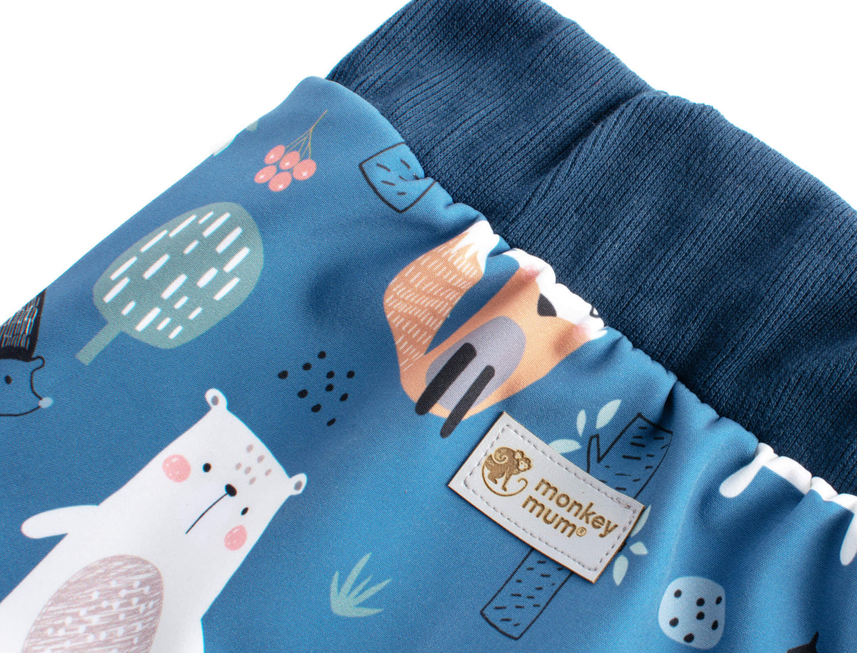 Dětské softshellové kalhoty s membránou Monkey Mum® - Noční zvířátka