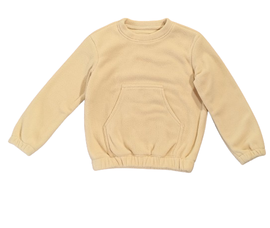 Fleece-Pullover von Monkey Mum® zum Überziehen - Beige