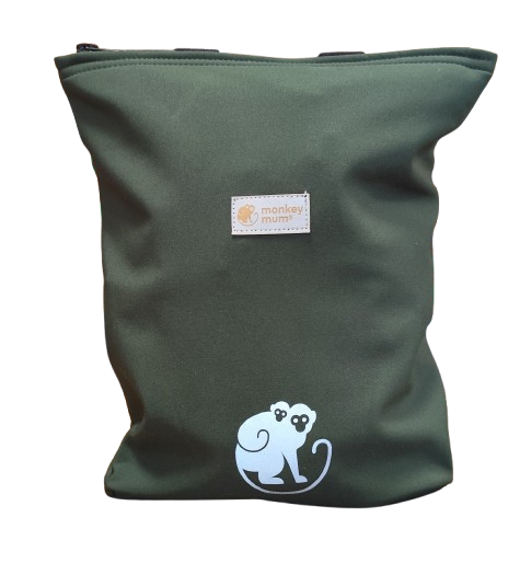 Kinder-Softshell-Rucksack Monkey Mum® - Dunkelgrün
