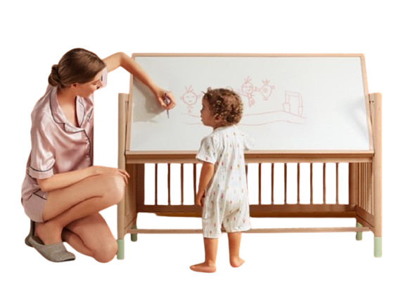 Kinderbett 3in1 - Massivholz - 120x60 cm