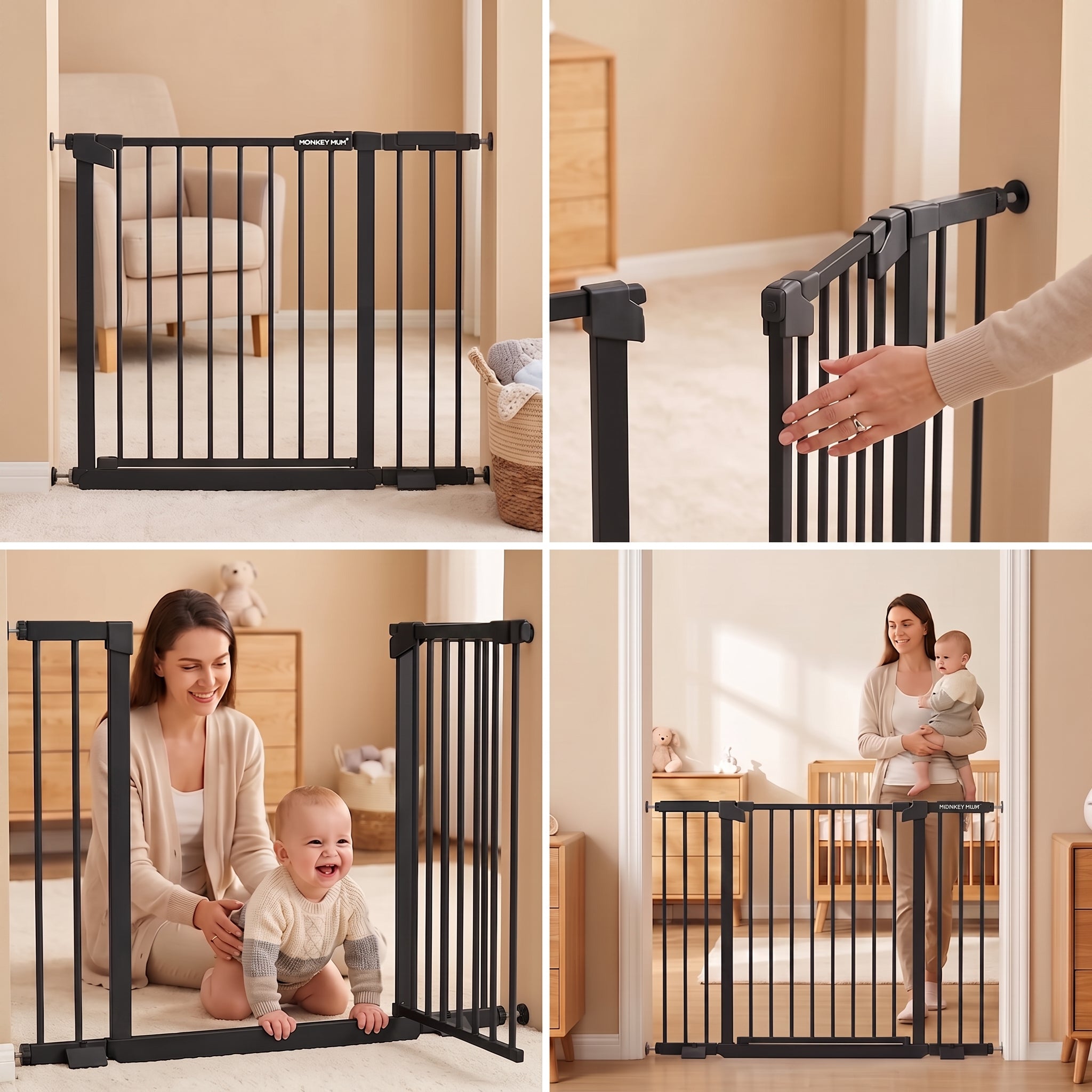 Sicherheitsgitter Monkey Mum® – Schwarz