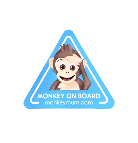 Autoaufkleber Monkey Mum® - Blau